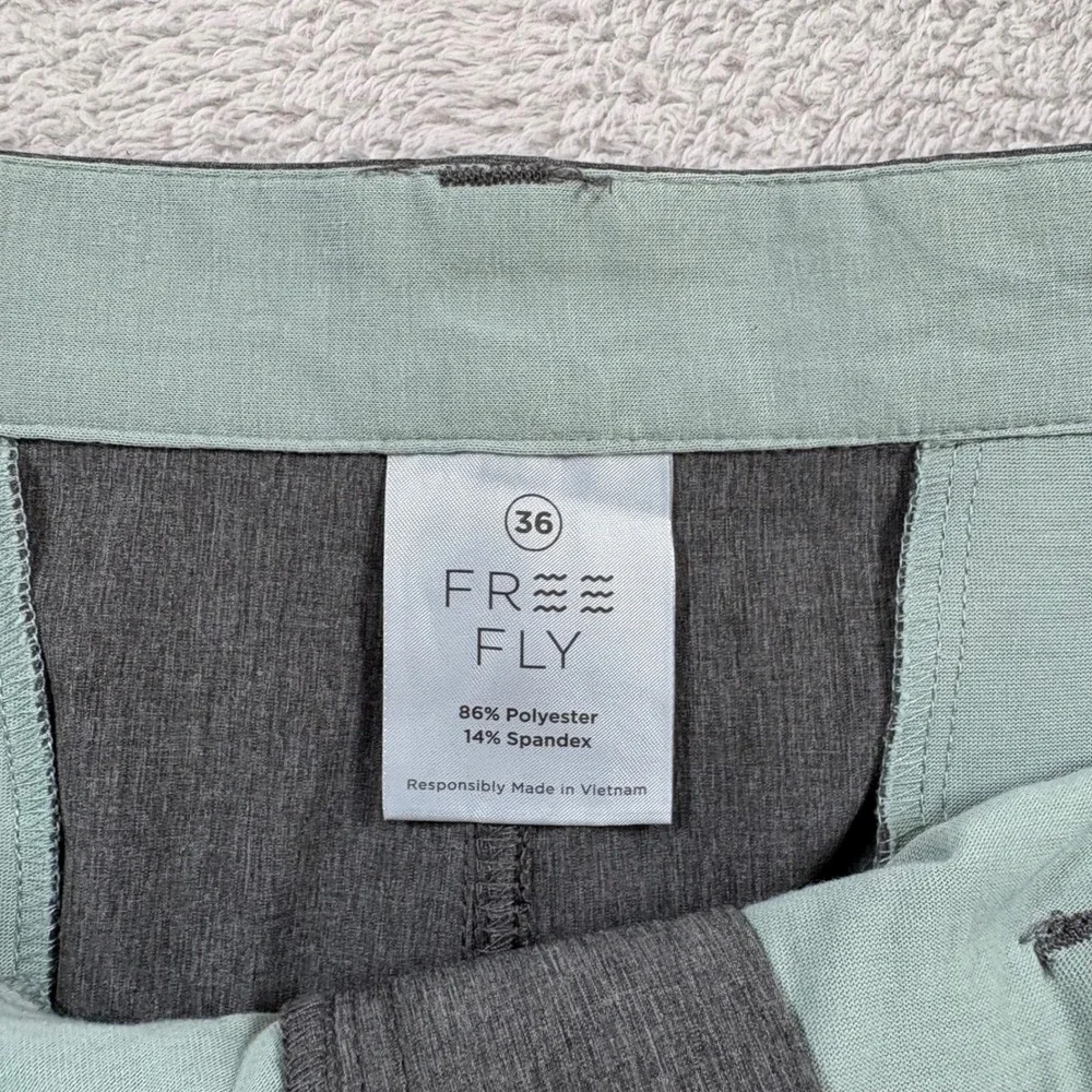 Free Fly Mens 36 Bamboo Hybrid Shorts Heather Gray Performance‎ Stretch